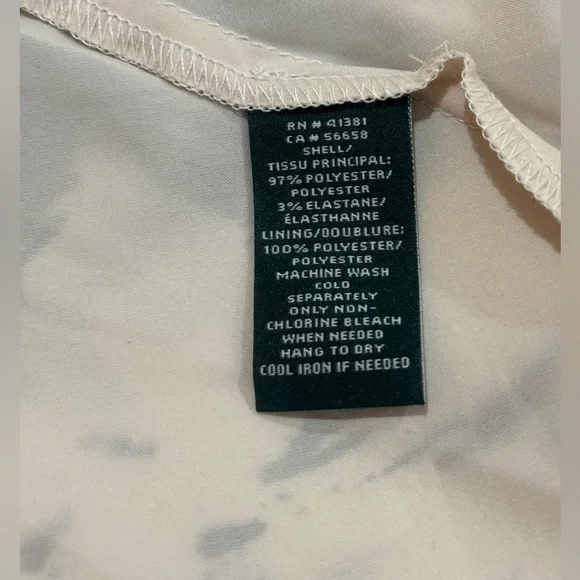 Lauren Ralph Lauren Elegant Black and White Asymmetrical Floral Dress size 10 - Picture 7 of 7